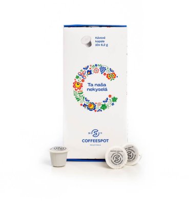 Coffeespot Ta naša nekyselá Espresso kávové kapsle 10x6,2 g