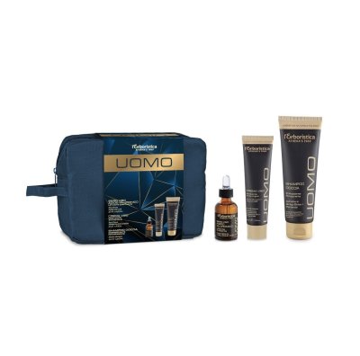 Erboristica UOMA Kosmetiská sada pro muže s kosmetickou taškou 3 ks