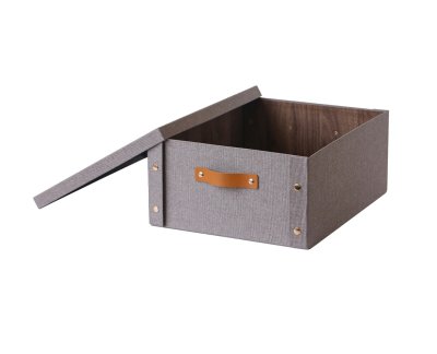 Toro Krabice s víkem 33 x 40 x 17 cm papír + lepenka 1 ks šedá