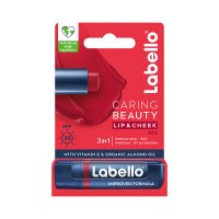 Labello Caring Beauty Red barevný balzám na rty a tváře 4,8 g