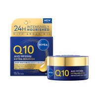 Nivea Q10 Extra Nourish Anti-Wrinkle výživný noční krém proti vráskám 50 ml