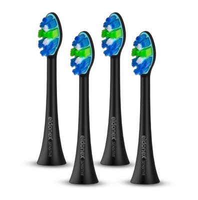 Eldonex SonicPro SENSITIVE náhradní hlavice 4 ks černé