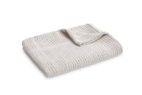 SENSILLO Jemná ažurková bavlněná dečka 110x70 -  šedá