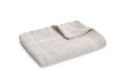 SENSILLO Jemná ažurková bavlněná dečka 110x70 -  šedá