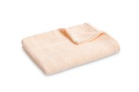 SENSILLO Jemná ažurková bavlněná dečka 110x70 - sv. růžová