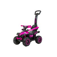 Baby Mix Dětské odrážedlo  Mega s vodící tyčí růžové