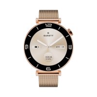 Garett Smartwatch smart hodinky Rose Gold Mesh Steel