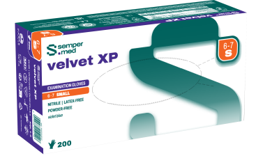 Sempermed Velvet XP vel. S vyšetřovací rukavice nepudrované 200 ks