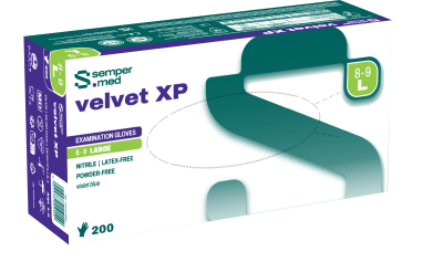 Sempermed Velvet XP vel. L vyšetřovací rukavice nepudrované 200 ks