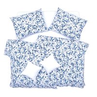 SCANquilt povlečení KLASIK brianna bílomodrá 140 x 200/70 x 90 cm