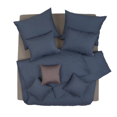 SCANquilt povlečení KLASIK PLUS UNI šedomodrá 140 x 200/70 x 90 cm