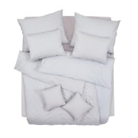 SCANquilt povlečení KLASIK PLUS UNI světle šedá 140 x 200/70 x 90 cm