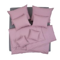 SCANquilt povlečení KLASIK PLUS UNI starorůžová 140 x 200/70 x 90 cm