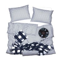 SCANquilt povlečení KLASIK pepito bílomodrá 140 x 200/70 x 90 cm