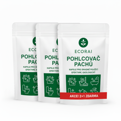 Ecorai Pohlcovač pachů Expert, kapsle 250 g - výhodné balení 2 + 1 zdarma