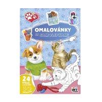 JIRI MODELS Omalovánky A4 se samolepkami Štěňátka a koťátka 1 ks
