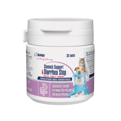 GIGI Stomach Support&Diarrhea Stop pro malé psy & kočky 30 tablet