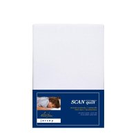 SCANquilt dětské prostěradlo JERSEY ELASTIC LYCRA bílá 70 x 140 cm na výšku matrace až 15 cm
