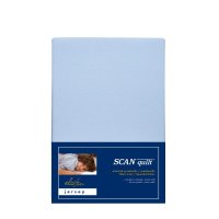 SCANquilt dětské prostěradlo JERSEY ELASTIC LYCRA světle modrá 70 x 140 cm na výšku matrace až 15 cm