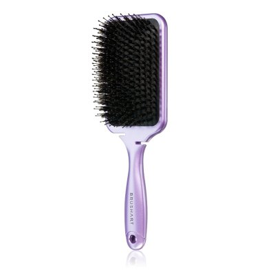 BrushArt Hair Plochý kartáč s kančími štětinami 1 ks Metallic Lilac