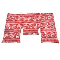 Torf-Ziegler Krční polštářek s pšeničným zrnem, červeno-bílý folklór, 40 x 25 cm