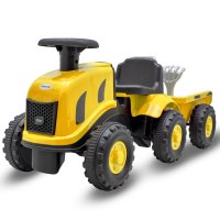 Baby Mix Dětské odrážedlo traktor s vlečkou Benny  žlutý