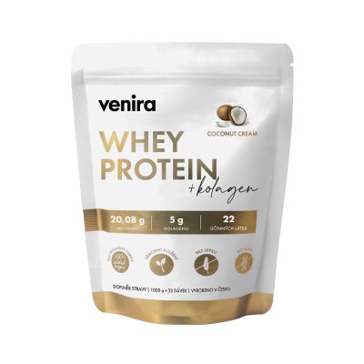 Venira Beauty whey protein s kolagenem kokos 1000 g