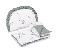 SENSILLO 2D sada do kočárku, postýlky, kolébky, mušelín, bavlna, Louka, zelená, khaki