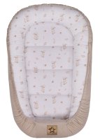 Baby Nellys Hnízdečko pro miminko Premium Goose, oboustranné - béžové