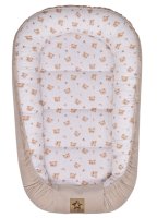 Baby Nellys Hnízdečko pro miminko Premium Baby Teddy, oboustranné - béžové