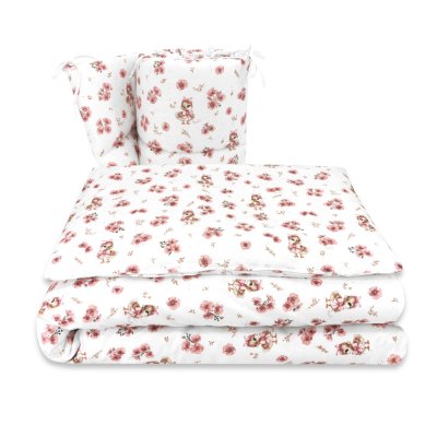 Miminu Mantinel s povlečením do postýlky, 3D sada Bavlna, Kačenky