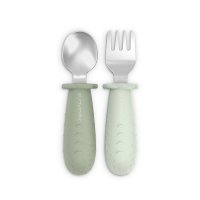 Suavinex Colour Essence Lžička a vidlička 6m+ 2 ks zelené