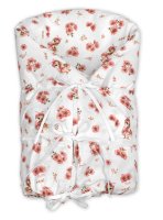 Baby Nellys Klasická retro zavinovačka LALLY šněrovací s výplní, Kačenky, růžová/bílá