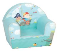 DELSIT Delsit Dětské křesílko, pohovka - Piráti, světle modré