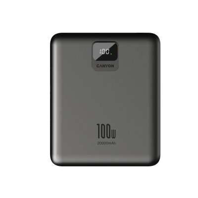 Canyon Power Bank PB-2008, 20000mAh, tmavě šedá