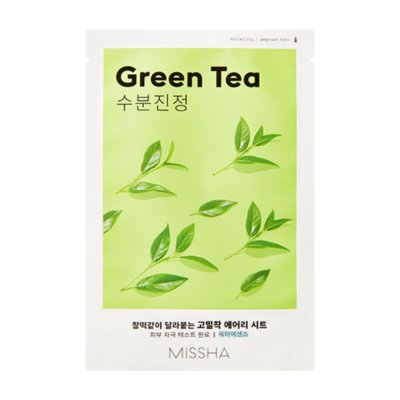 Missha Airy Fit Green Tea zklidňující plátýnková maska 19 g