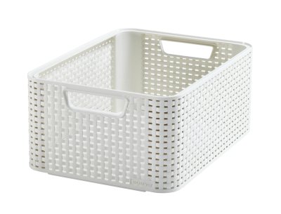 Curver Úložný box Rattan Style2 S 1 ks krémový