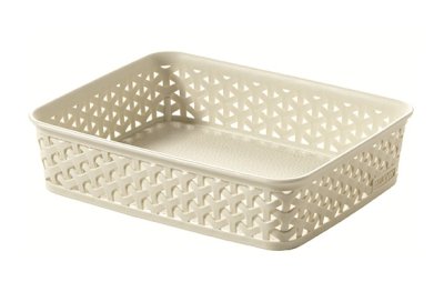 Curver Košíček Rattan Y Style A5 1 ks krémový