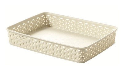 Curver Košíček Rattan Y Style A4 1 ks krémový