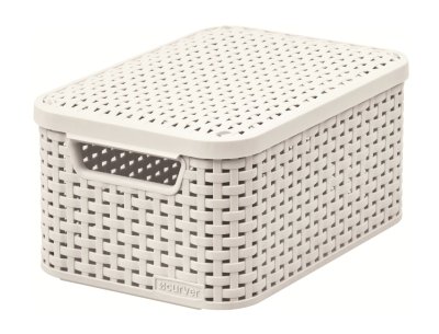 Curver Úložný box Rattan Style2 s víkem S 1 ks krémový