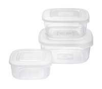 Tontarelli Dóza na potraviny Family čtvercová 3 ks bílá