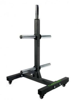 Tunturi Stojan na olympijské kotouče Bumper Plate na kolečkách