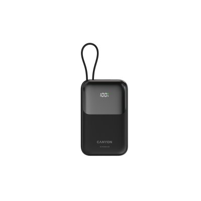 Canyon Power Bank PB-101, 10000mAh PD22.5W built-in cable, black