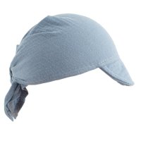 New Baby Dětský letní mušelínový šátek s kšiltem  blue, vel. 80/86