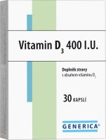 Generica Vitamin D3 400 I.U. 30 kapslí