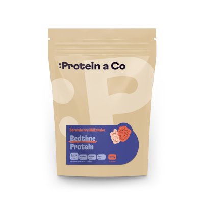 Protein&Co BEDTIME PROTEIN, 1kg Strawberry milkshake