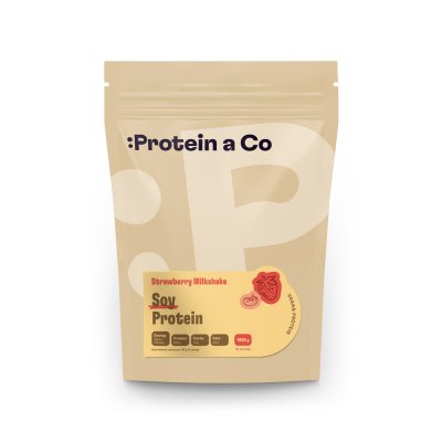 Protein&Co Sójový protein - ochucený 1 kg, Strawberry