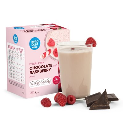 KetoDiet Proteinový nápoj - příchuť čokoláda & malina (7 porcí)