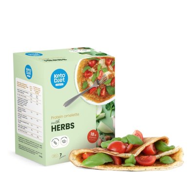 KetoDiet Proteinová omeleta - s bylinkami (7 porcí)