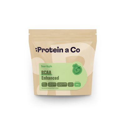 Protein&Co BCAA ENHANCED – komplex aminokyselin 500 g, Sour apple